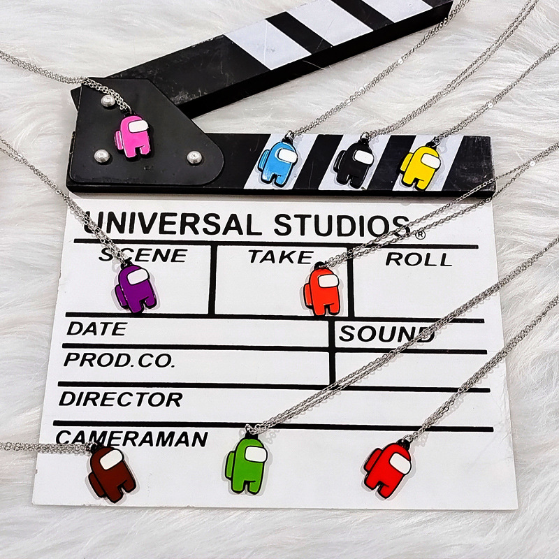 Corea del Sur INS en línea juego de celebridades espacio periférico Hombre Lobo matando collar de dibujos animados joyería estudiante regalo accesorios hombres y mujeres moda