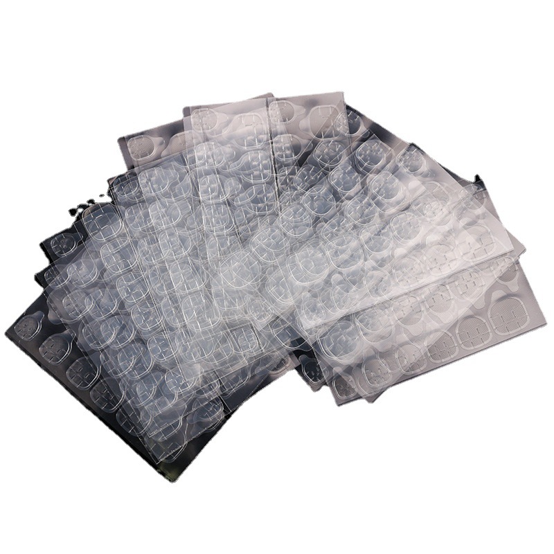 Dedo de belleza de uñas 24 cápsulas impresión offset blanca invisibles super pegajosas gel de uñas transparentes dos lados desgaste gel de uñas