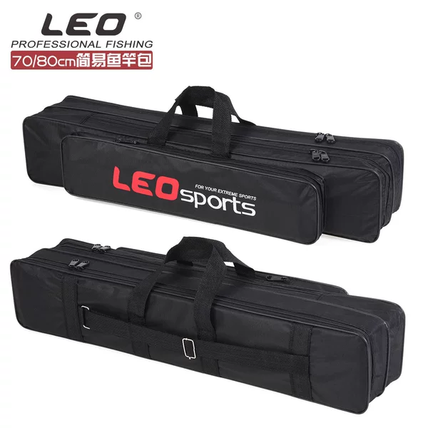 25130 Fishing Gear [Two-Layer 70Cm/80Cm Steel Wire Bag] Fishing Rod Bag Fishing Gear Bag