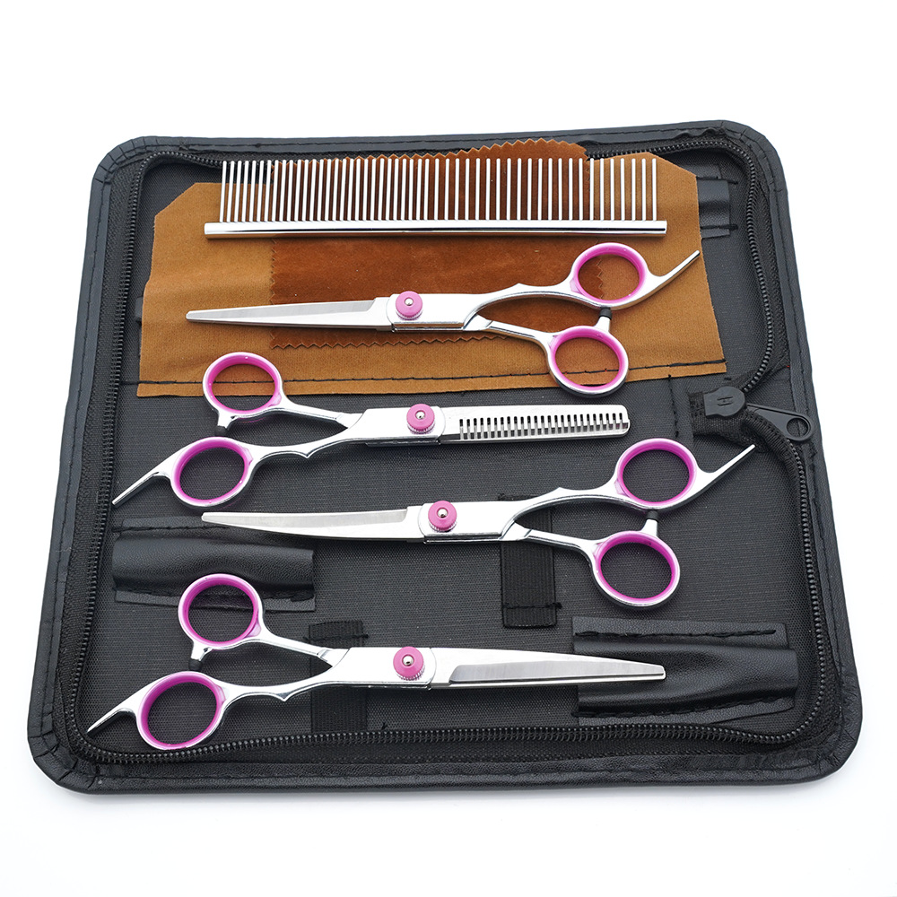 Ventas directas de fábrica de tijeras para mascotas, tijeras para cortar el pelo para perros, tijeras para cortar el pelo, tijeras de dientes delgadas para gatos, tijeras de aseo para mascotas
