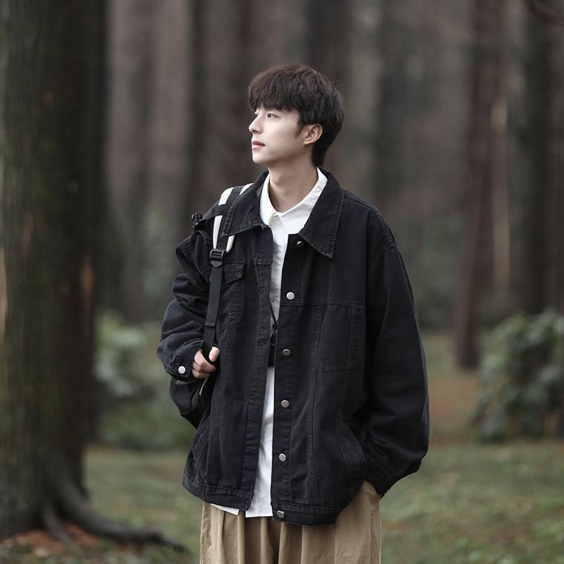 Japanese asymmetrical denim men's trend brand autumn jacket for…