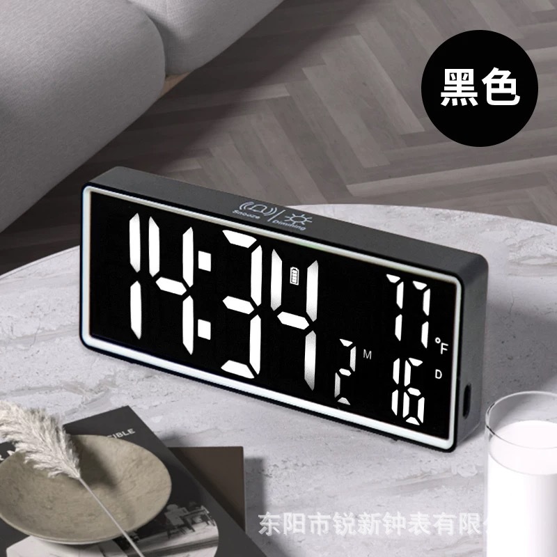 Directo de fábrica de plástico cuadrado electrónico despertador multifunción se puede utilizar como espejo de reloj electrónico simple estilo coreano