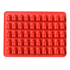 Wholesale 50 Piece Small Bear Silicone Chocolate Cake Mold QQ Soft Candy Mold Home DIY Baking Mold Ice Tray Mold