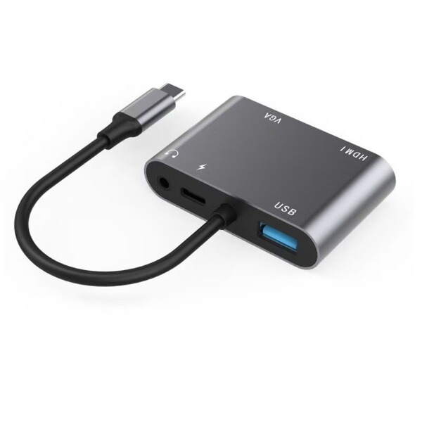 Wholesale Type-C to hdmi vga USB dp audio five-in-one adapter for computer and mobile phones
