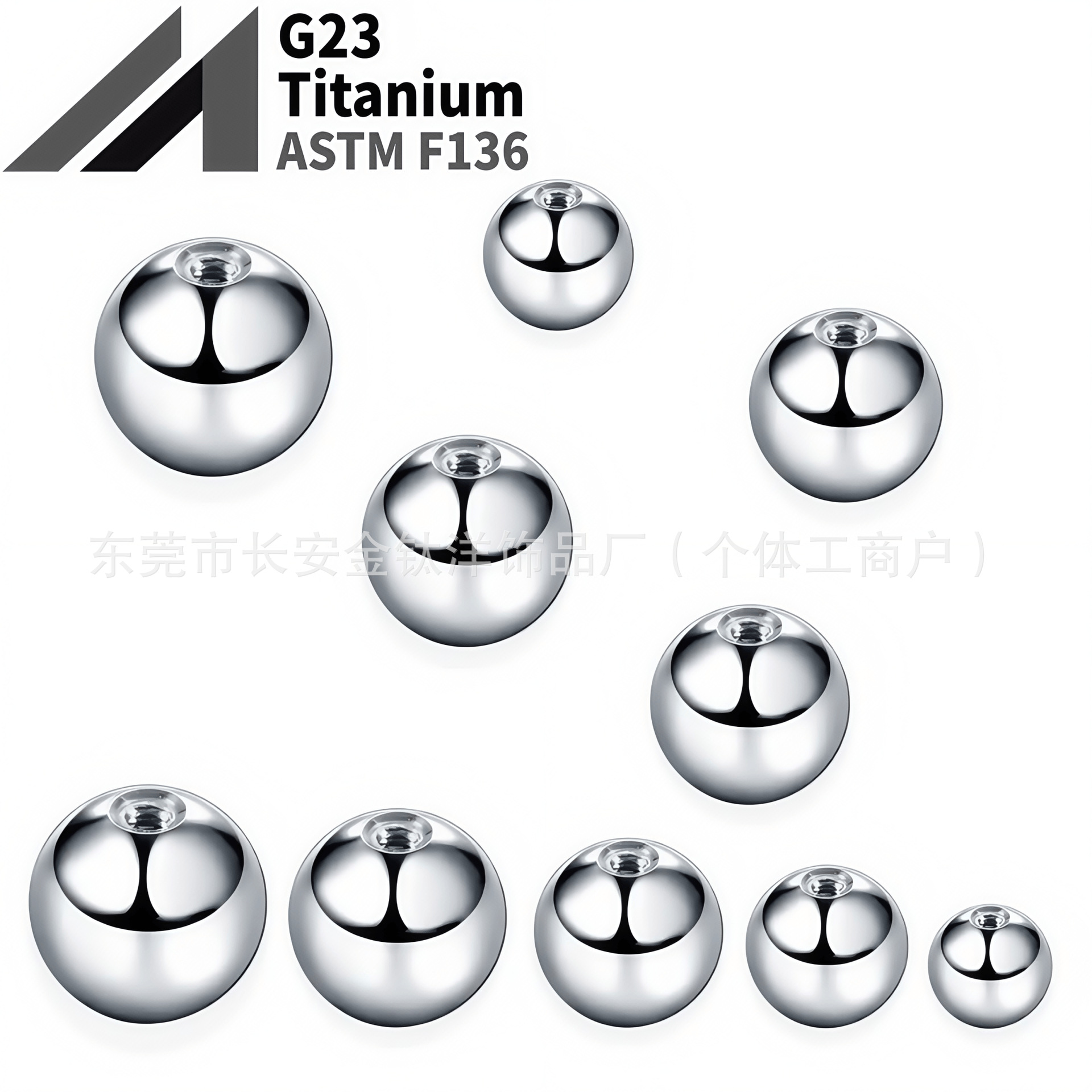 16G labret stud size and finish detail