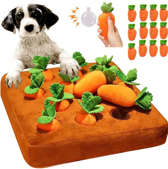 Juguete de peluche de zanahoria, juguete de mordida para mascotas, campo de frutas y verduras, juguete para mascotas Carrot Dog Toy