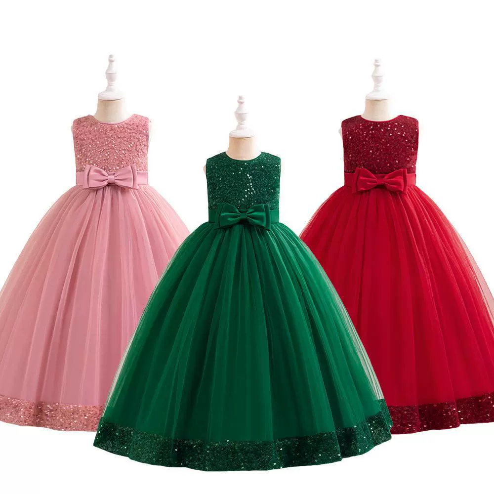 Small princess costume, dress with sleeves sleevless, long skirt, (Cross-border trading), children's clothing