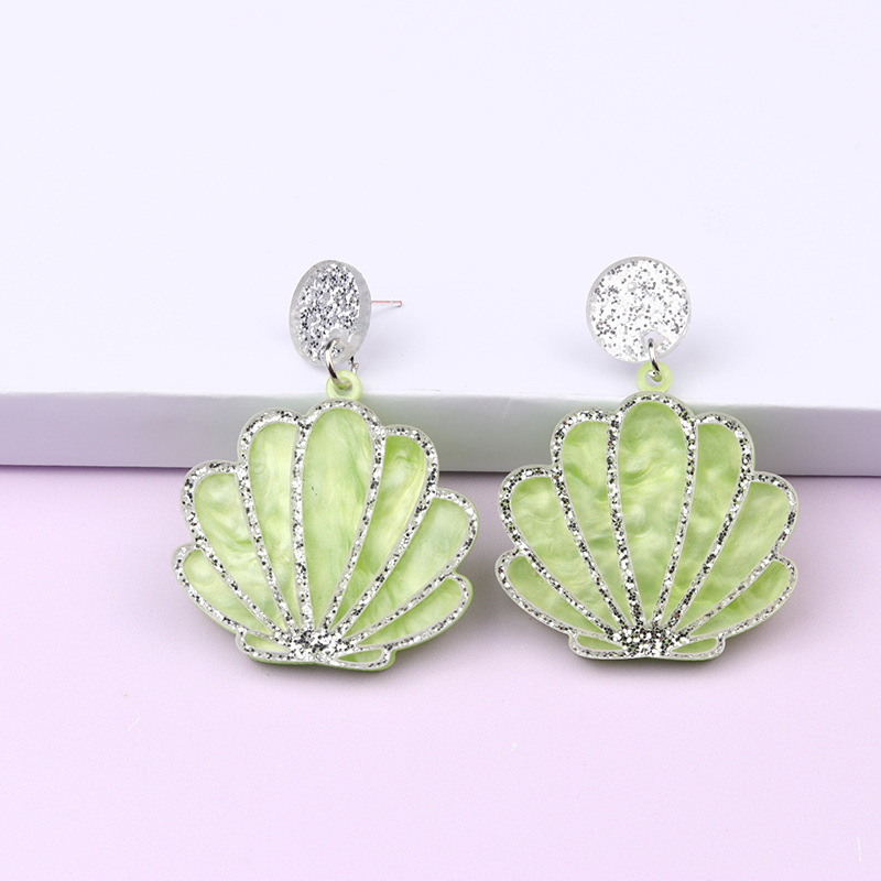 Mode Coquille Arylique Des Boucles D'oreilles display picture 5