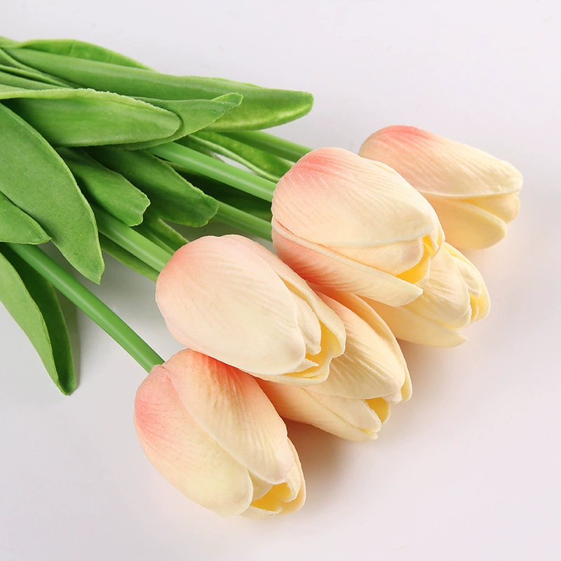 Искусственный тюльпан (Tulip) 10 г, пластиковый декоративный букет — разнообразные цвета