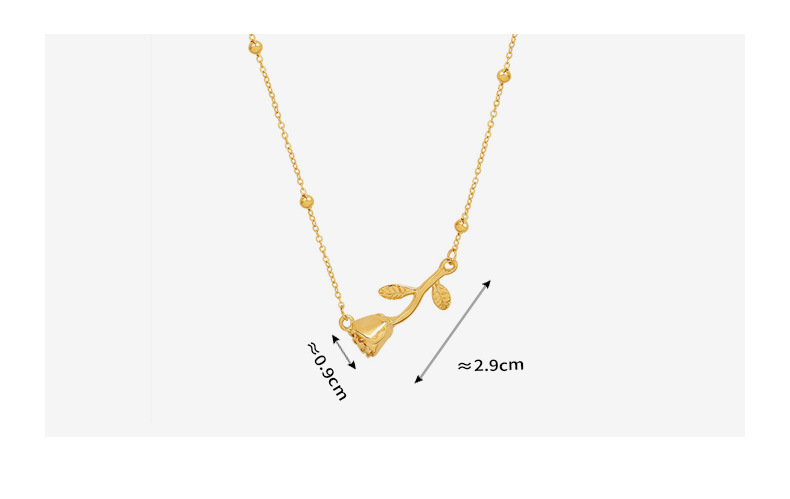 Fashion Flower Titanium Steel Pendant Necklace Stainless Steel Necklaces display picture 1