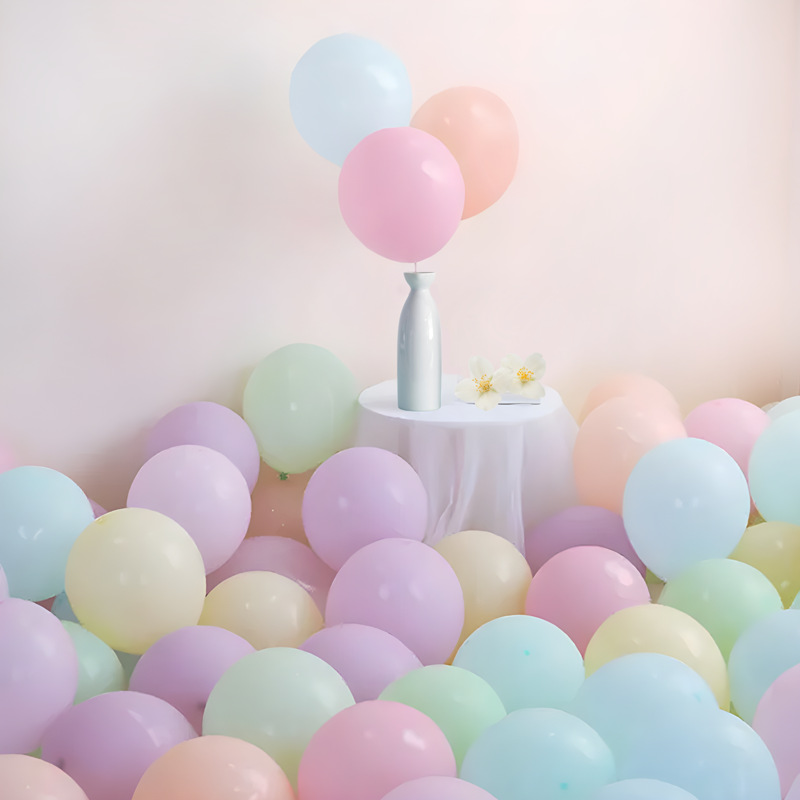Balón de macarón para niños de cumpleaños al por mayor decoración escenario de diseño rosa una variedad de color globo grueso