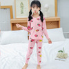 Children's cotton thermal underwear, set, pijama suitable for men and women, demi-season down jacket