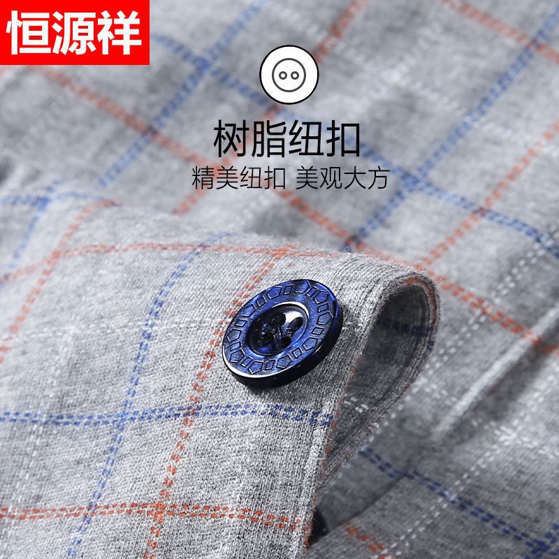 Pijamas de los hombres de primavera y otoño 100% algodón de manga larga de verano delgado de mediana edad y ancianos de algodón papá traje de desgaste para el hogar