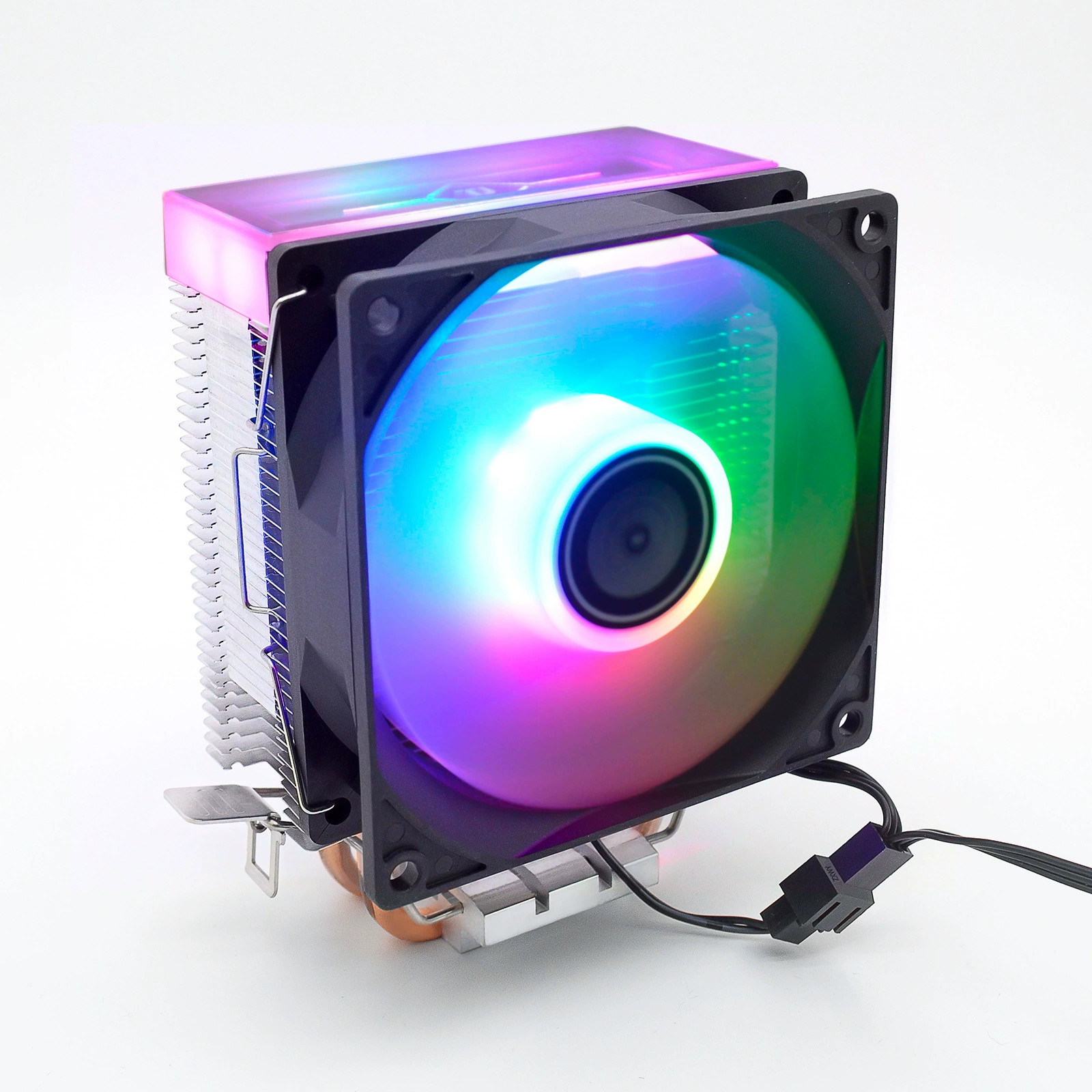 Компьютерный многоплатформенный радиатор CPU2 с медной трубкой 9см 3-контактный тихий вентилятор, верхняя крышка, неограниченное пространство, 1700