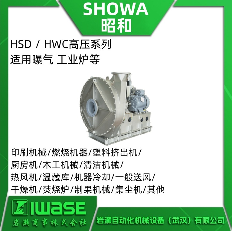 HSD06-12 SHOWA昭和鼓风机 大功率高压电动鼓风机  工业炉用