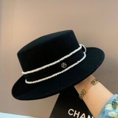 小香風高級ウール礼帽秋冬スタイルのおしゃれな女性ジャズ帽英倫街頭カジュアル平頂帽