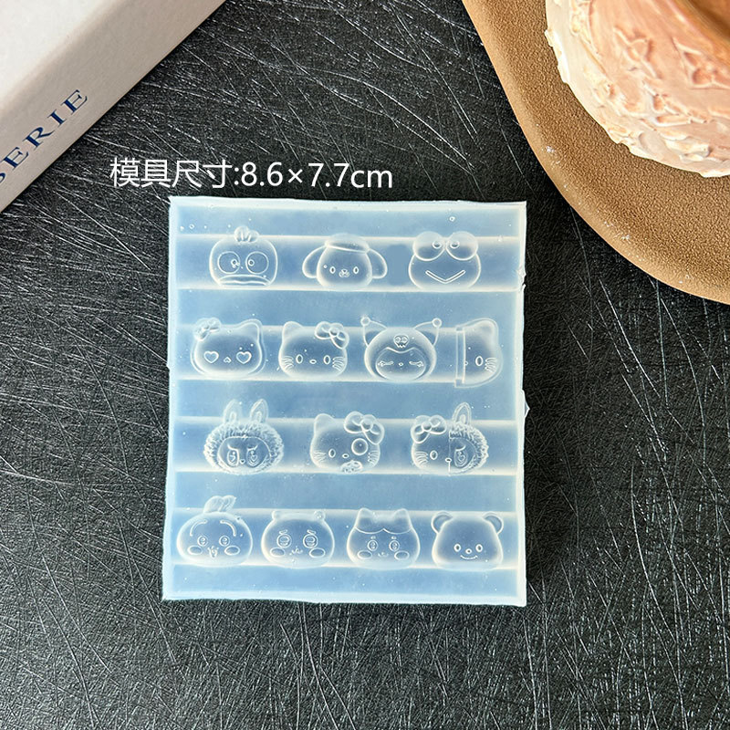 かわいいサンリオメロディーシェイプネイルアートデコレーションケーキ子羊高透明モールド DIY 接着剤彫刻接着剤モールド|undefined
