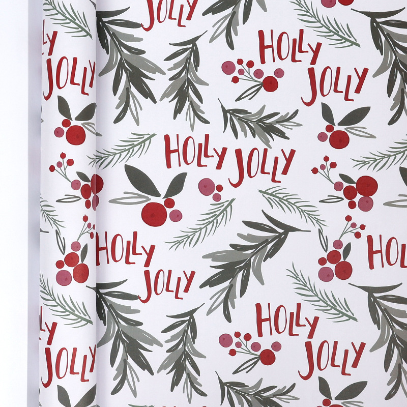 Papel de regalo navideño clásico y popular de gran tamaño con diseño de dibujos animados y temática navideña para envolver regalos.
