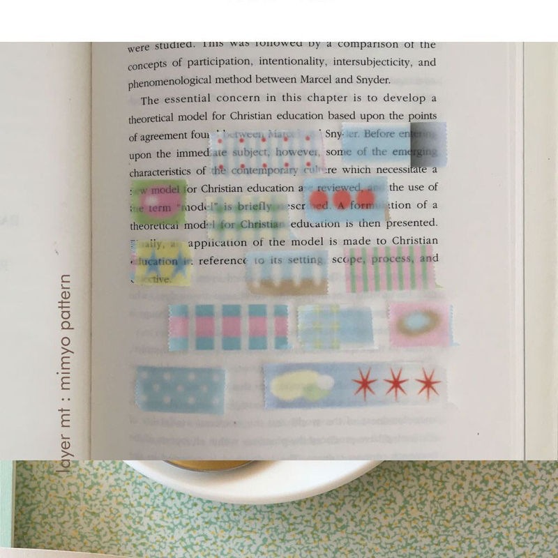 South Korea trustmyvibe Bow Pattern Hand Account Tape Decorative Collage Tape Roll and Paper Tape