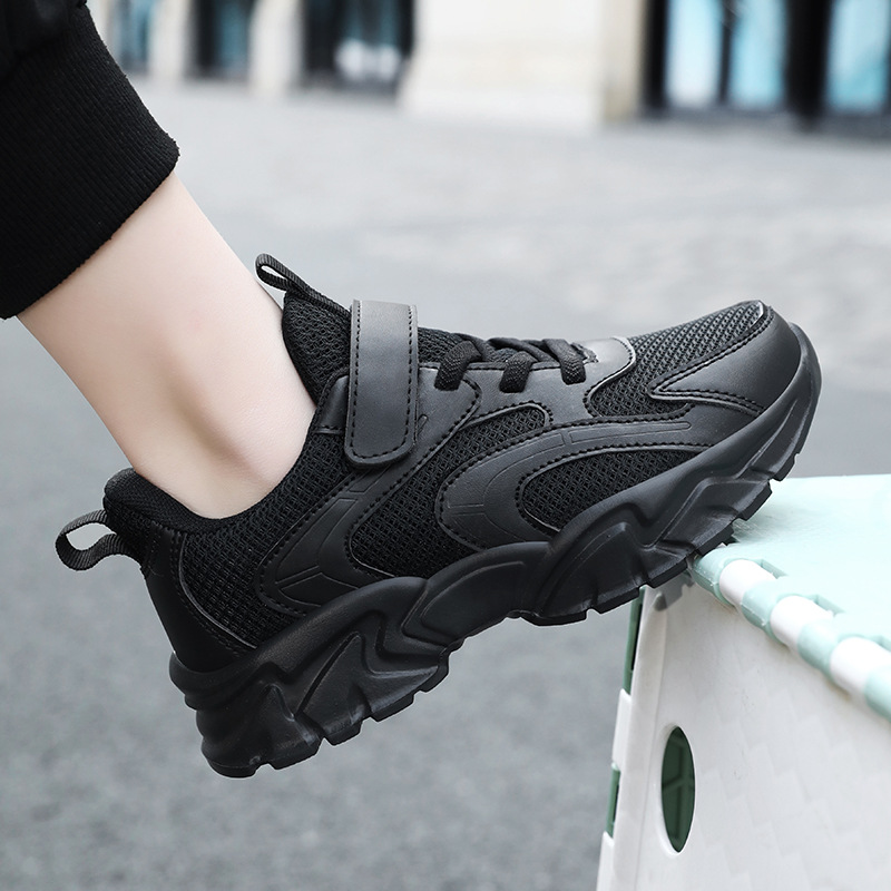 897 cuatro estaciones de rendimiento zapatos deportivos ligeros zapatos de red para niños zapatos de cuero para niños zapatos blancos zapatos negros