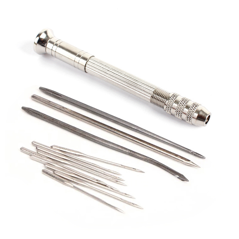 A 1000-piece interchangeable needle with adjustable thickness hooks for leather sewing and shoe stitching, shoe needle clamping handle shoe repair tool