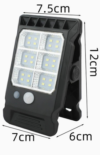 Luz solar transfronteriza con clip para jardín, luz LED recargable por USB, iluminación exterior, estilo pastoral, redonda, súper brillante