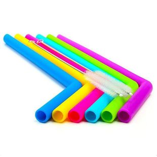 Amazon's Popular Food-Grade Reusable Silicone Straws, Silicone Hoses, Eco-Friendly Tubes, Bent Tubes, Juice Silicone Rubber
