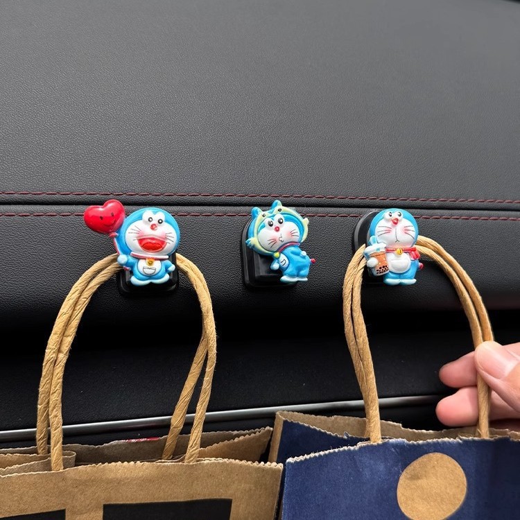 Gancho pequeño para el interior del automóvil, gancho de pasta multifuncional en la parte delantera del automóvil femenino, gancho de copiloto lindo para automóvil, celebridad de Internet