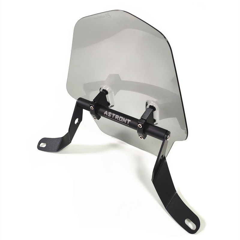 Motuoche Modified Motorcycle Accessories Thickened Aluminum Alloy Bracket + Windshield CT125 (Motorcycle front windshield) - mirror-base-windshield-bracket-glass