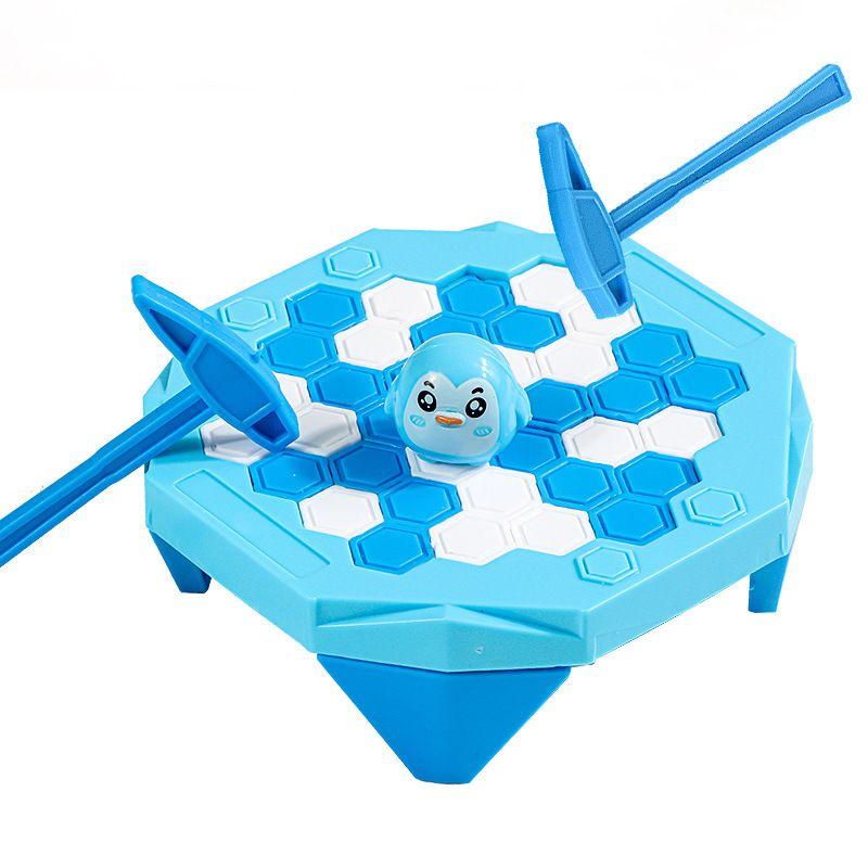 Juego de mesa de pingüinos de percusión transfronterizo Juego de rompecabezas de mesa de hielo de percusión Rompiendo el hielo Juguetes interactivos entre padres e hijos al por mayor