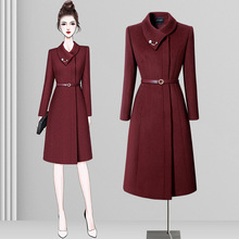 羊毛呢子大衣女秋冬加厚售楼部置业顾问职业装毛呢外套酒店工作服