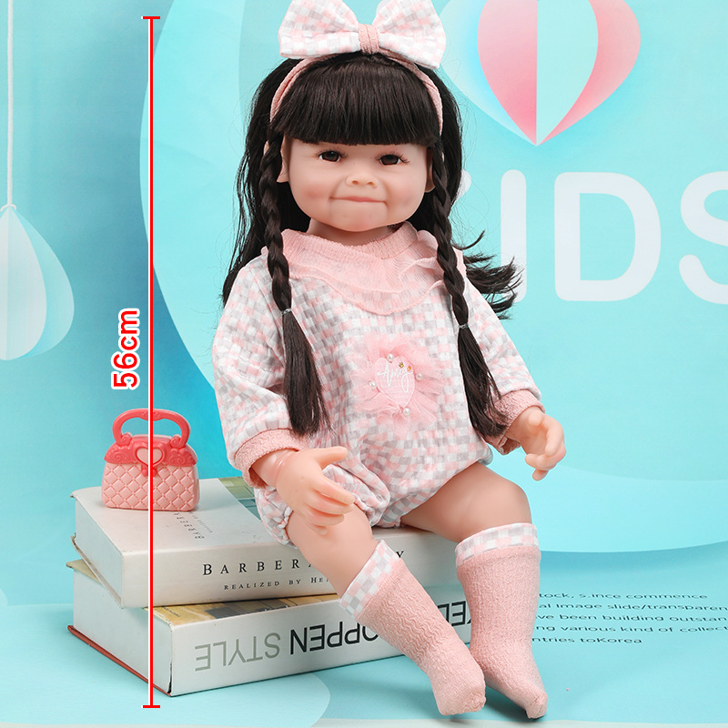 56 cm Rebirth Simulación de regalos de Barbie Baby Soft Girls Toy Set Muñecas para niños