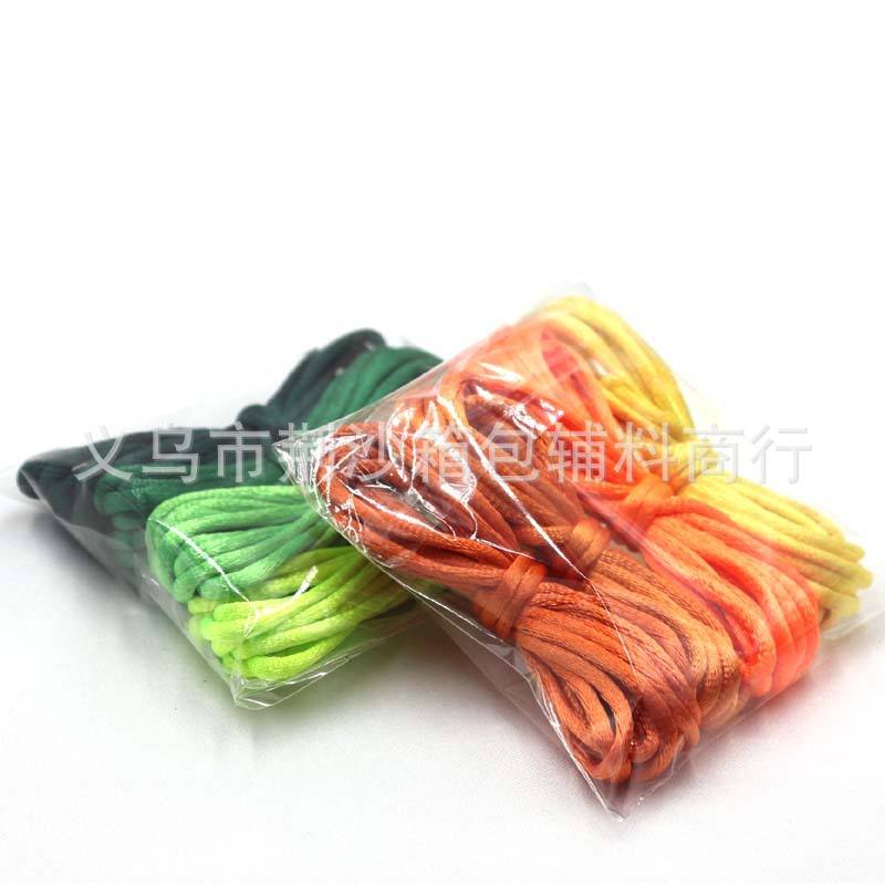 Hilo de seda coreano colorido de 2 mm, 2 metros/paquete, material para pulseras de joyería hechas a mano, gran cantidad, excelente precio.
