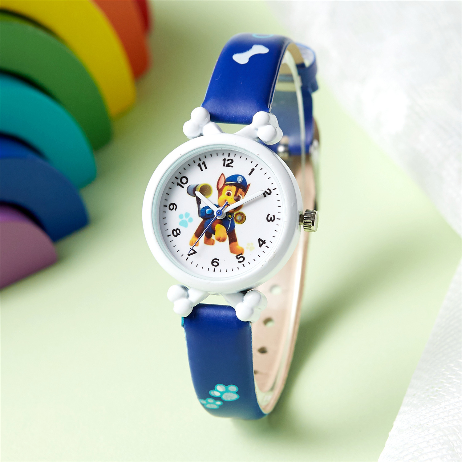 Children's Belt Watch Boy Girl Watch Cartoon Paw Patrol Primary School Boy and Girl Quartz Cartoon Waterproof Watch