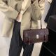 Top Layer Oil Wax Cowhide P Home 25SS Show Same-style Organ Bag Advanced Sense Lock Messerman Bag Underarm Tote Bag