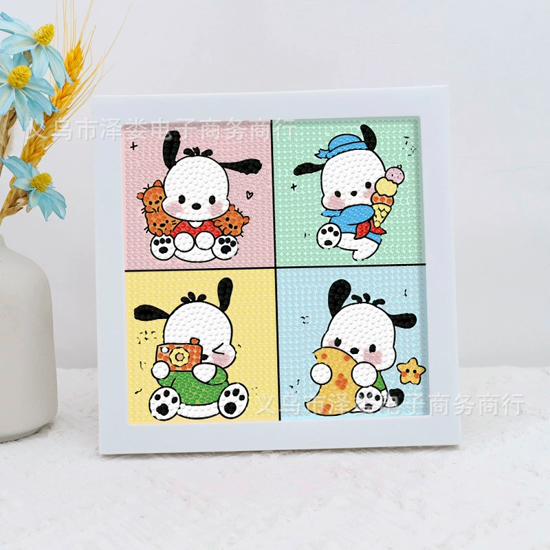 Cuolomi Diamond Drawing Sanrio handmade DIY Diamond Patch Four House Full Drill Point Diamond Painting Wholesale