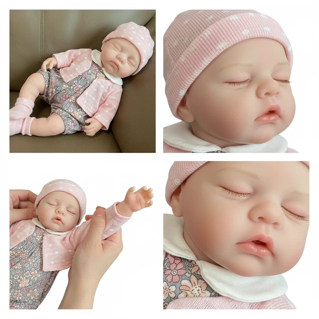 12 pulgadas Q bullet blanco sólido punto pequeño cardián simulación muñeca de juguete para niños Navidad sólida silicona
