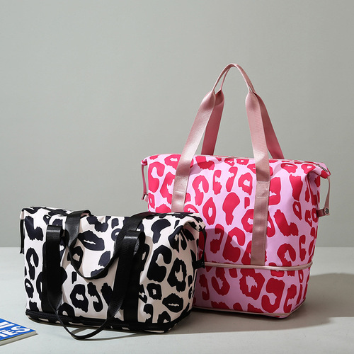 Foldable travel bag, portable large-capacity portable fitness bag, one-piece drop-shipping dry and wet separate fitness bag