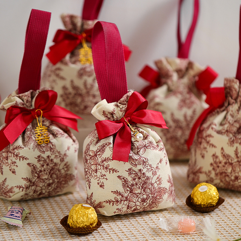 2024 New Wedding Candy Box, Wedding Candy Bags, Gift Box, High-End Handbag, Packaging Bag, Empty Box