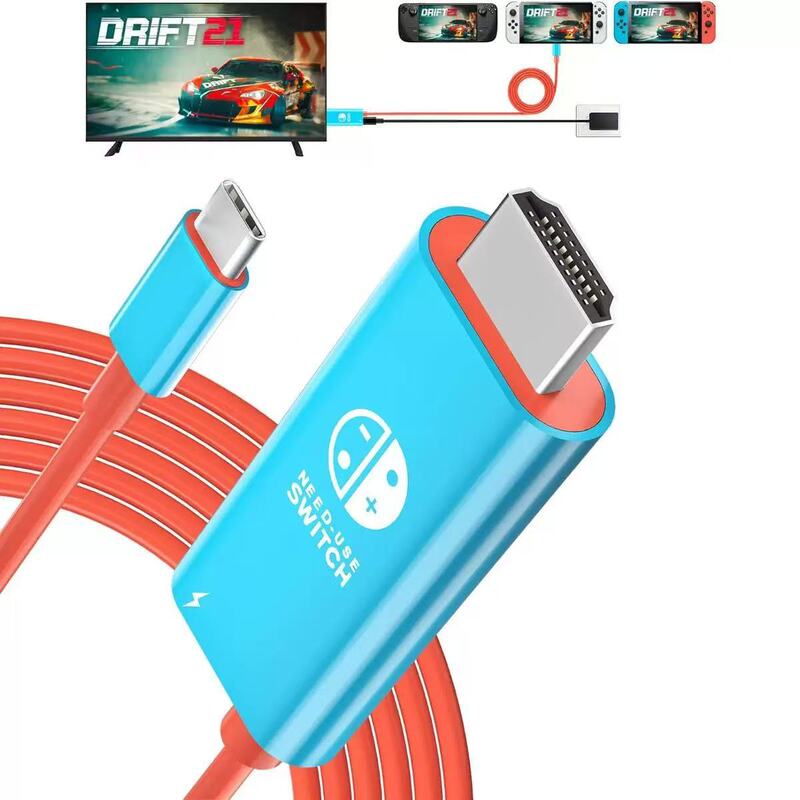 New Switch 2 Screen Mirroring Cable with Power Supply, 2m Type-C to HDMI Adapter Cable, 4K60Hz Game Screen Mirroring New Switch 2 Screen Mirroring Cable with Power Supply, 2m Type-C to HDMI Adapter Cable, 4K60Hz Game Screen Mirroring