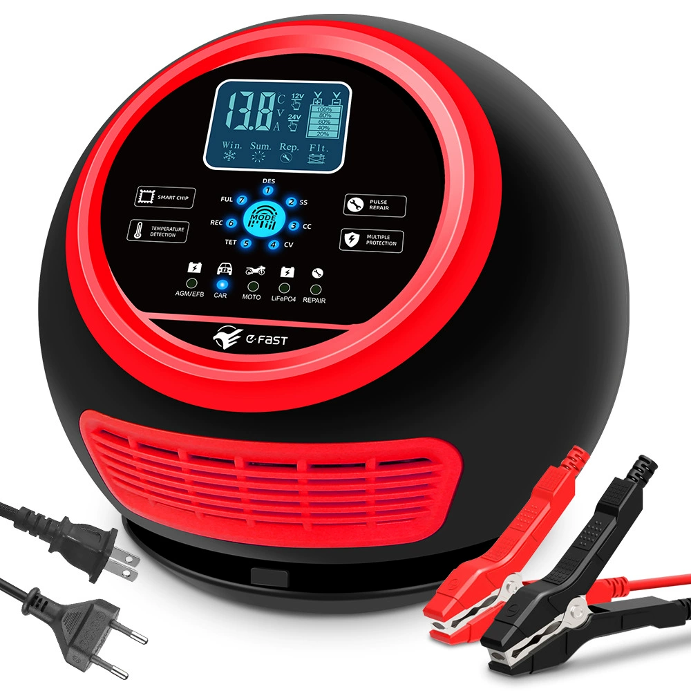 E-FAST 12V24V Высокая мощность 20A литий-свинцово-кислотный шарик 300 Вт автомобильное зарядное устройство
