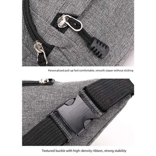 Manufacturer wholesale Oxford cloth waist bag for men, durable outdoor sports crossbody bag for men and women, fashionable