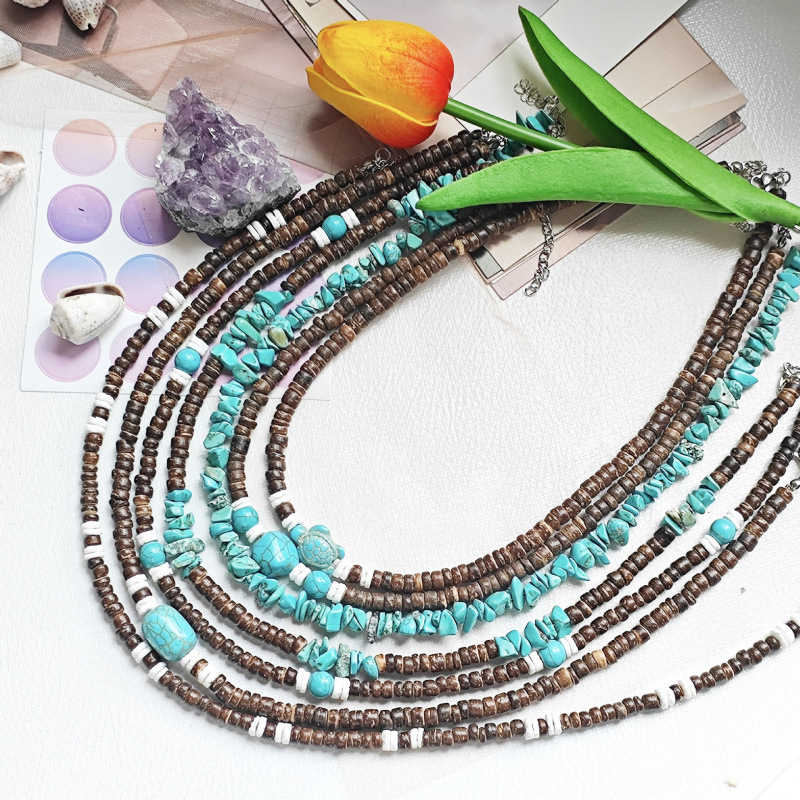 Fashionable turquoise pendant stainless steel