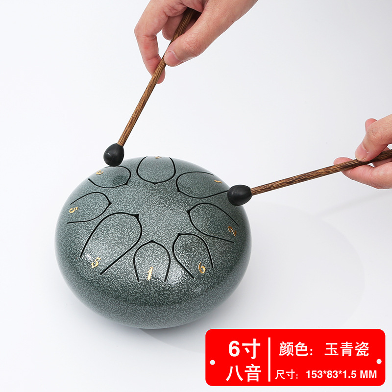 Fabricante fuente de 6 pulgadas 8 tonos 11 tonos instrumentos musicales tambor etéreo color vacío tambor sánscrito olvidar el polvo tambor olvidar la preocupación tambor Lotus