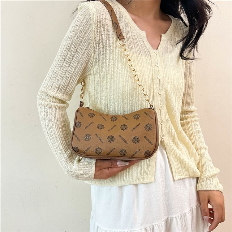 Este año bolsos populares para mujeres 2024 nueva moda moda casual impresión brazo bolsos de hombro impresión bolsos pequeños