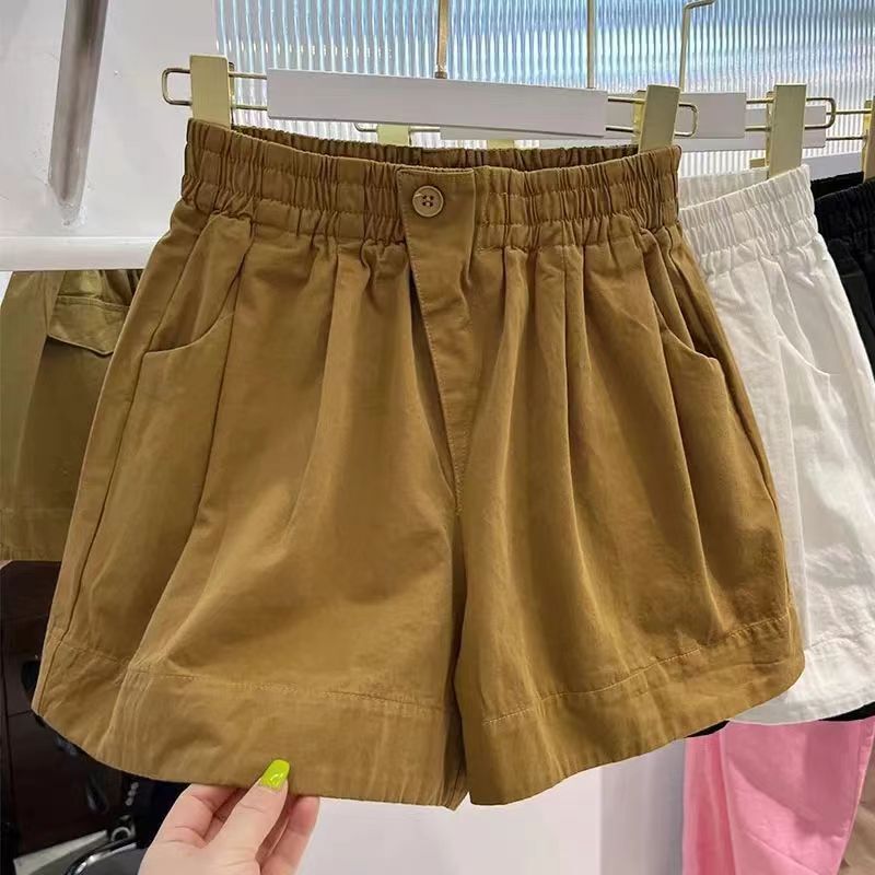 Cotton and Linen High-Waisted Shorts for Women 2025 Summer Thin Five-Point Pants Straight Pants Loose Slimming Casual Outer Wear Hot Pants