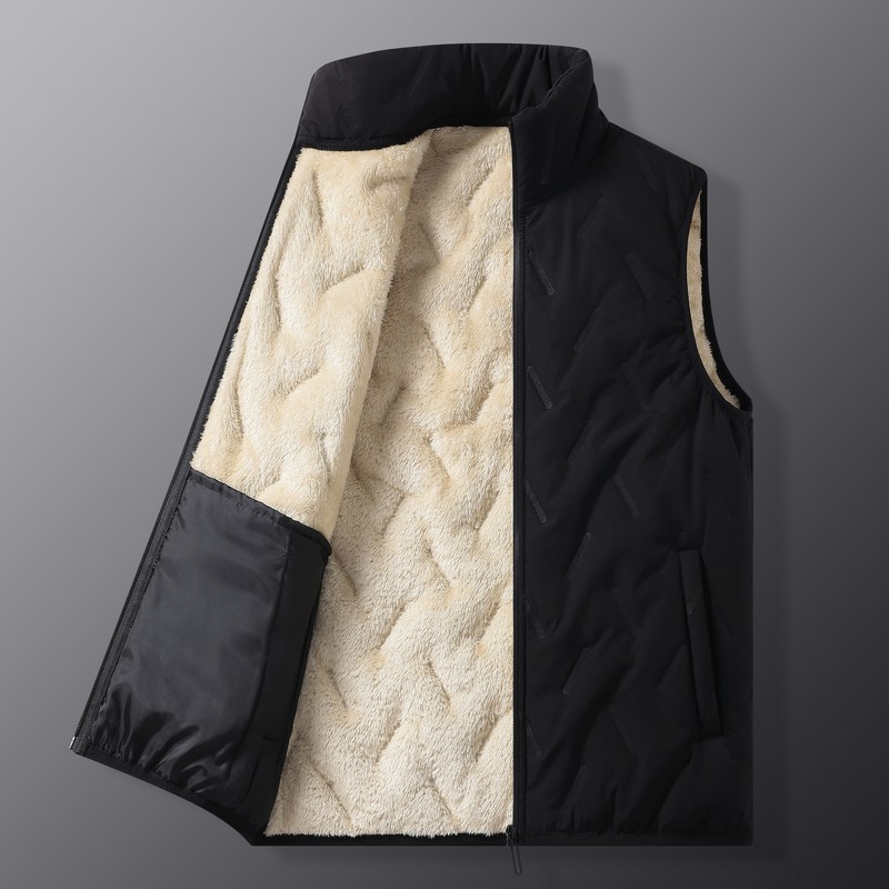 Transfronterizo otoño y invierno chaleco de hombre chaleco de color sólido marca coreana de moda con camisa gruesa de hombro de hombre gran chaqueta de pareja image 3