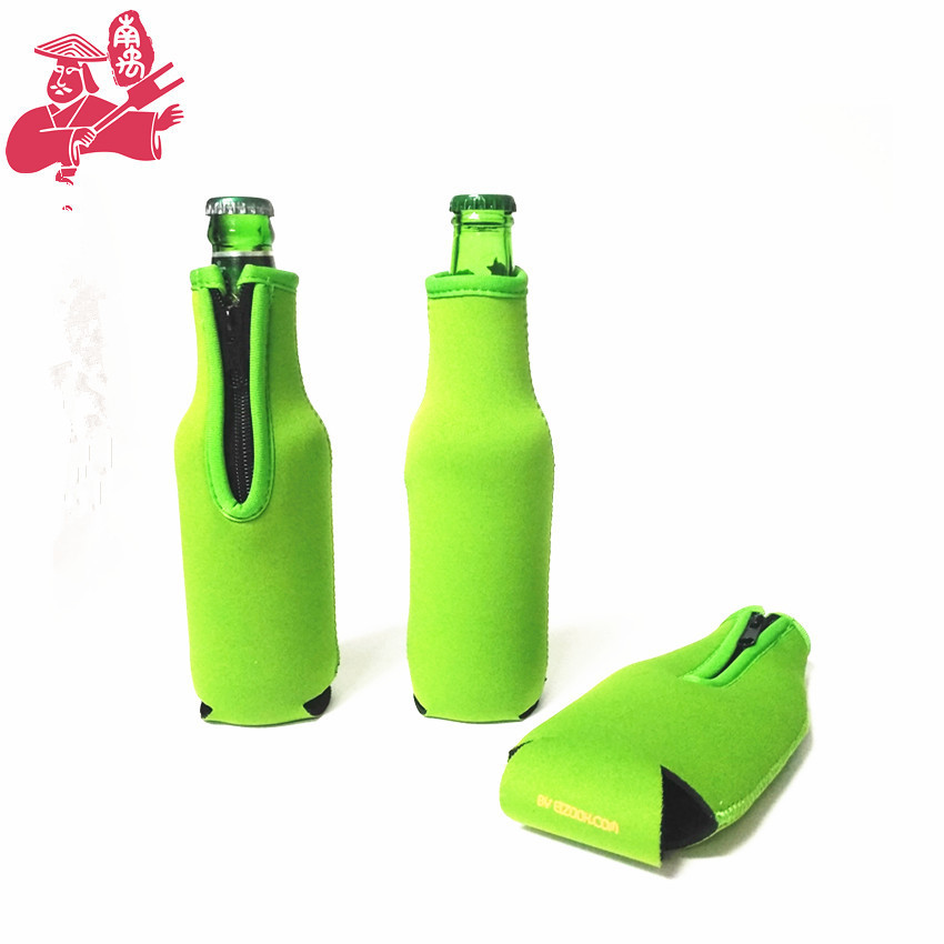 潜水料330毫升啤酒瓶套 neporene绿色瓶套