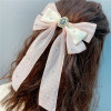 Cute hairgrip with bow, fresh hair accessory, Korean style, internet celebrity