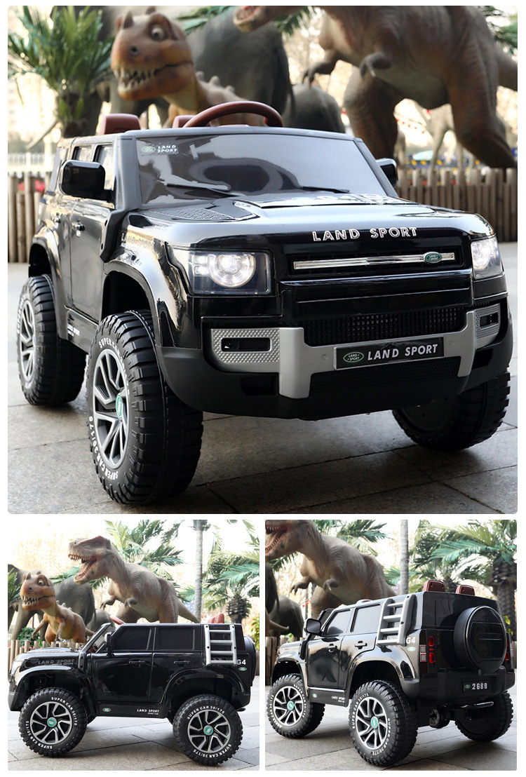 Coche eléctrico para niños vehículo todoterreno grande con tracción en las cuatro ruedas con control remoto coche de juguete para niños portátil